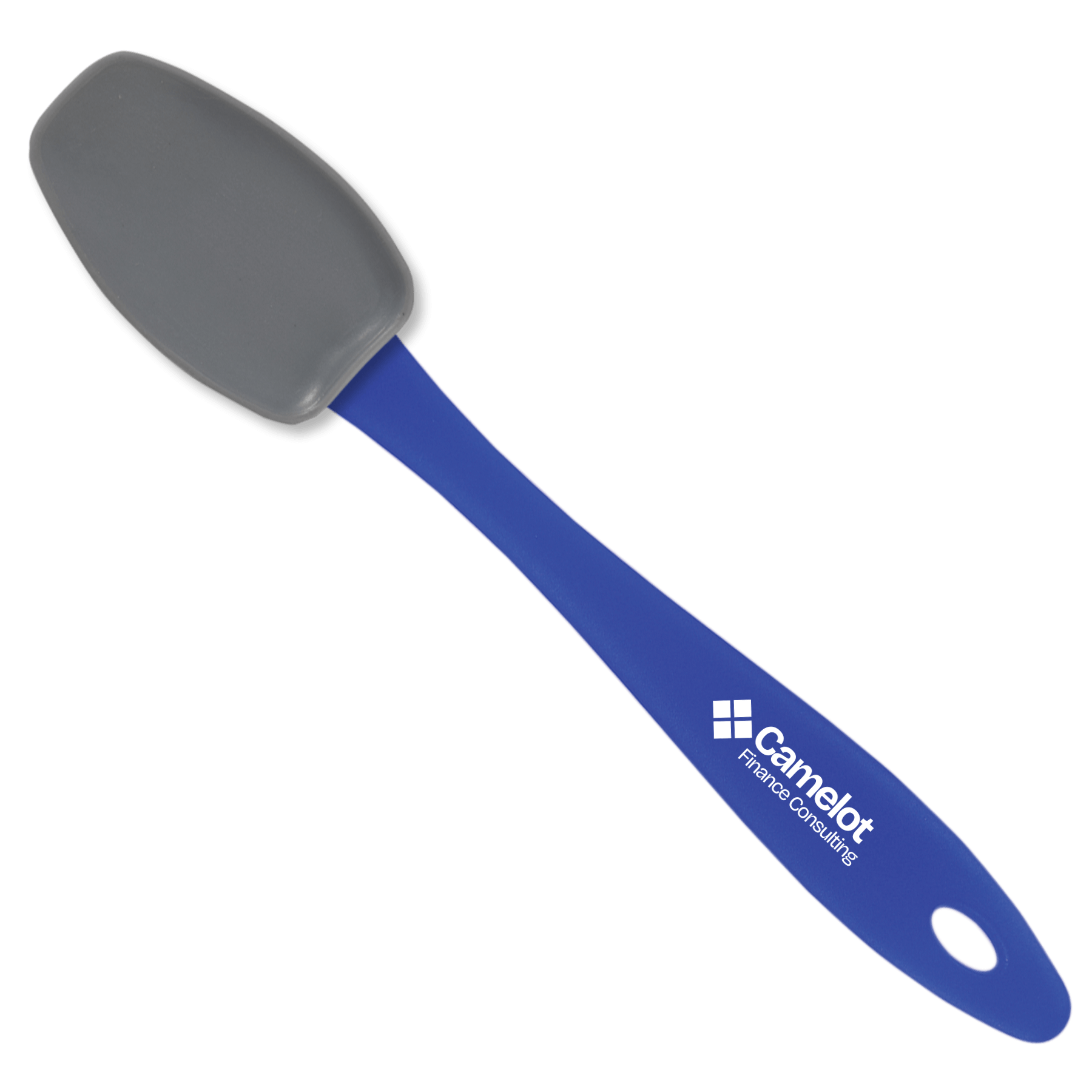 Imprinted - Frosty Blue Handle - Gray Spoon